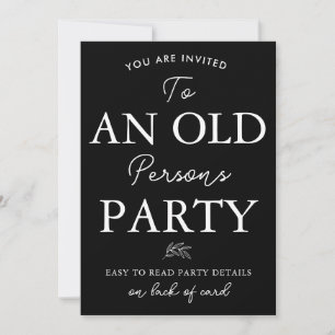 Invitation Amusant Adulte Anniversaire Fête Grand Type Person