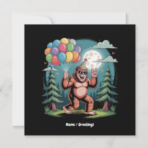 Invitation Amusant Bigfoot fête d'anniversaire Bash Balloons