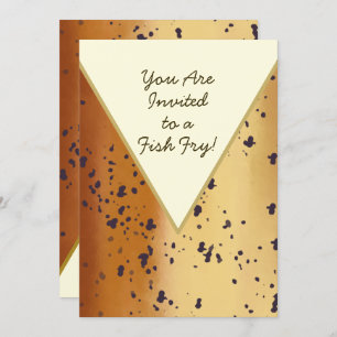 Invitation Amusant Brown truite Motif moderne poisson frit