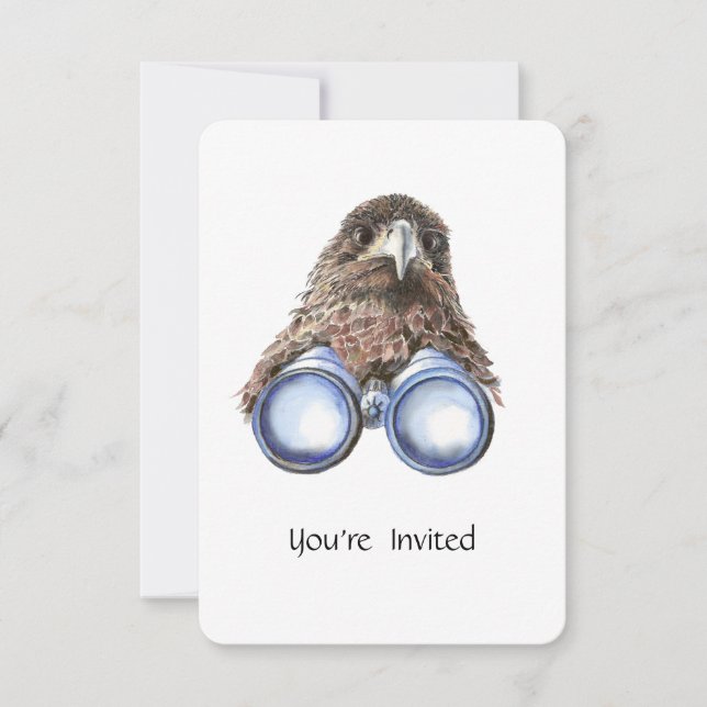Invitation Amusant Custom Bird Observateur Anniversaire Invit (Devant)
