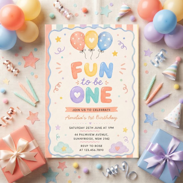 Invitation Amusant d'être un anniversaire coloré (Créateur téléchargé)