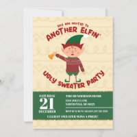 Amusant Elfin' Christmas Ugly Sweater Party