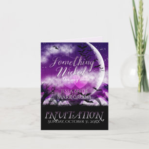 Invitation Amusant et méchant amour d'Halloween lune mariage
