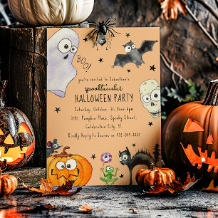 Invitation Amusant Halloween pour Enfants Mignons