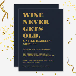 Invitation Amusant Humour Adulte Anniversaire Marine Blue Gol