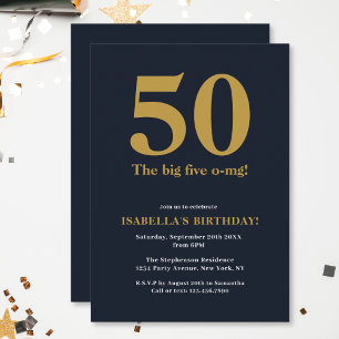 Invitation Amusant Les Grands Cinq O MG Humoristique Annivers