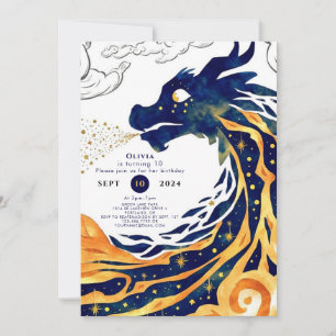 Invitation Amusant Majestic Dragon Anniversaire