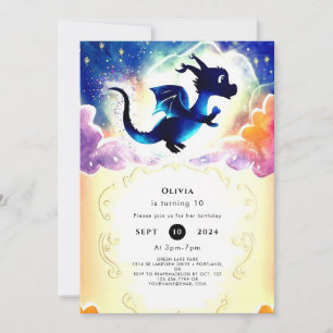 Invitation Amusant Majestic Dragon Anniversaire