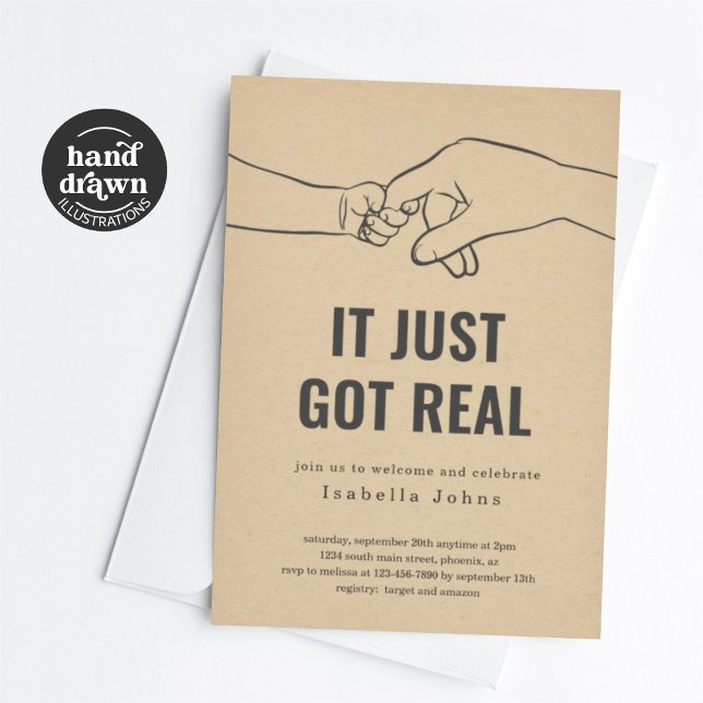 Invitation Amusant Nouveau Bébé Bienvenue Fête, Sip et Voir (Créateur téléchargé)