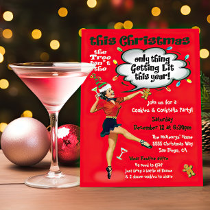 Invitation Amusant Obtenir Lit Cookies et Cocktails Party