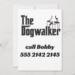 Invitation Amusant Parody Dog Walker Trainer Sitter