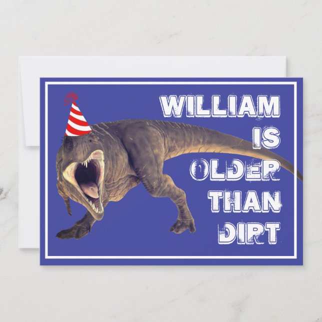 Invitation Amusant Plus Âgé Que Le T-Rex Diirt (Devant)