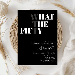 Invitation Amusant WTF Adulte 50e Anniversaire