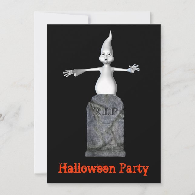 Invitation amusante à l'Halloween de Tombstone (Devant)