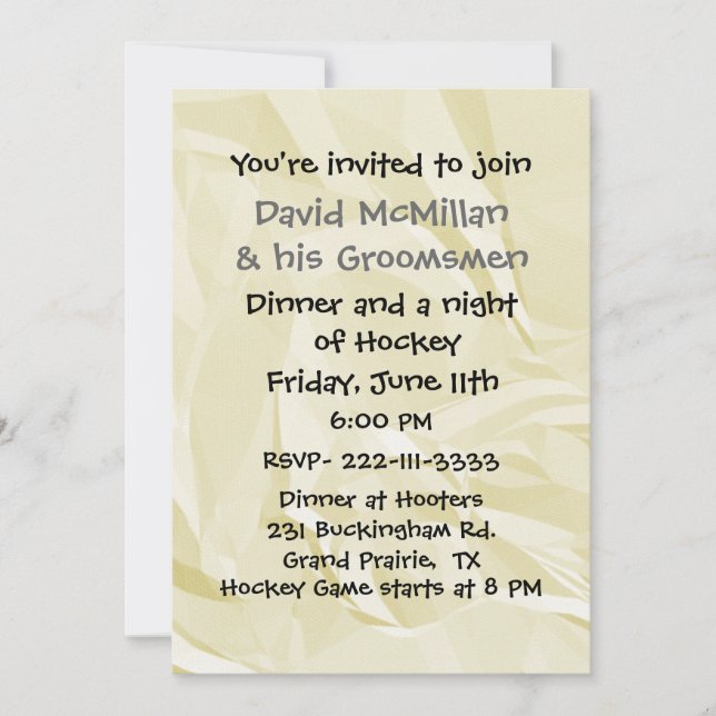 Invitation amusante à une soirée d'enterrement de  (Devant)