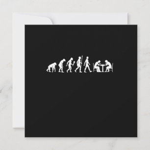 Invitation Amusante Chess Evolution Chess Player Idée cadeau