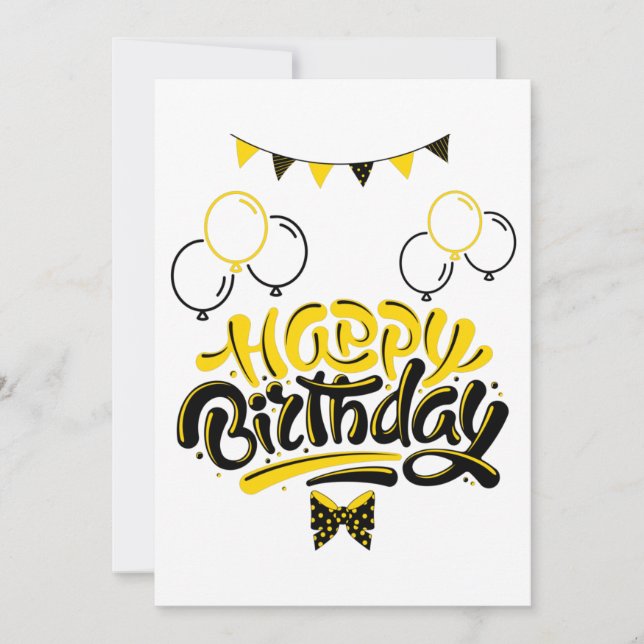 Invitation Amusante d'Anniversaire (Devant)