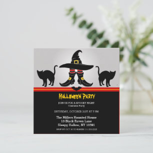 Invitation amusante de fête de Halloween sur le th