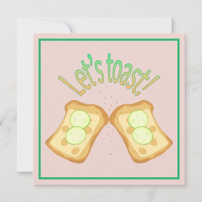 Invitation amusante de toasts (Devant)