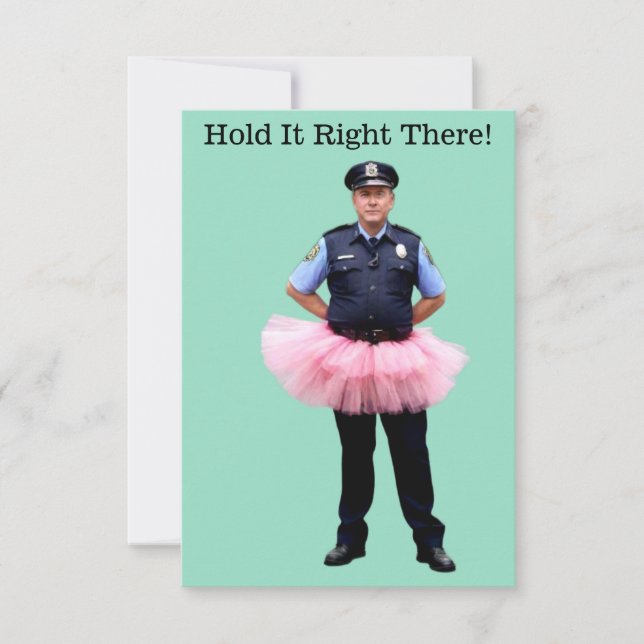 Invitation amusante du parti des policiers (Devant)