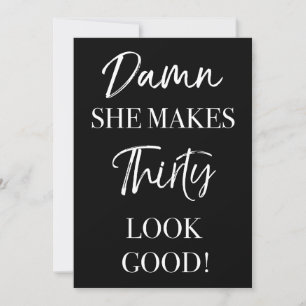 Invitation Amusante fête du 30e anniversaire