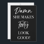 Invitation Amusante fête du 40e anniversaire<br><div class="desc">Une invitation pour fêter un anniversaire sassasiant pour les femmes qui font de leur âge une bonne image !</div>