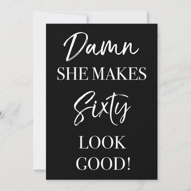 Invitation Amusante fête du 60e anniversaire (Devant)