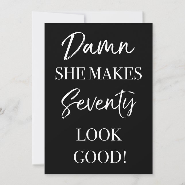 Invitation Amusante fête du 70e anniversaire (Devant)