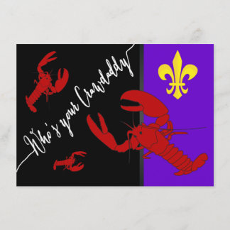 Invitation Amusante Fleur De Lis Ébullition d'écrevisses