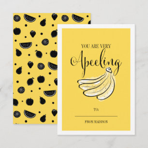 Invitation Amusante Pun Fruit Banana Classroom Valentine Card