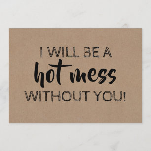 Invitation Amusante servante / femme d'honneur