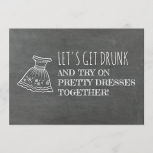 Invitation Amusante servante / femme d'honneur