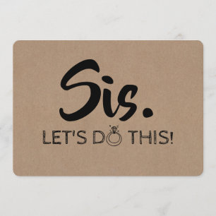 Invitation Amusante servante / femme d'honneur