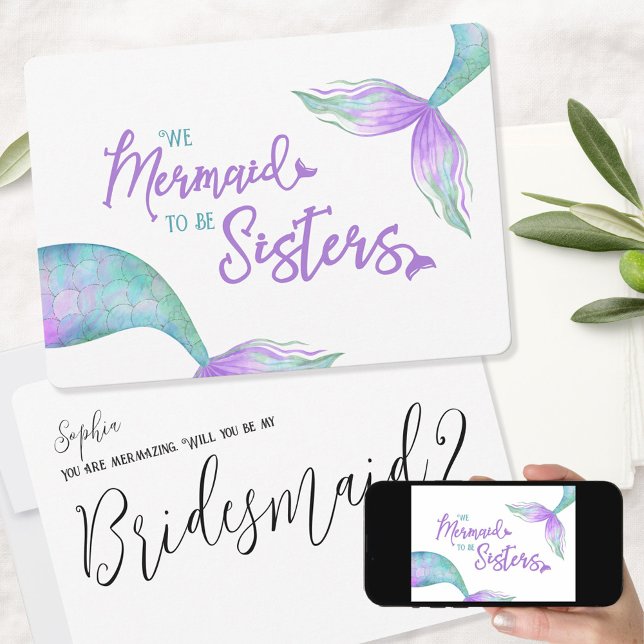 Invitation Amusante Sirène pour être Soeurs Bridesmaid Propos (Créateur téléchargé)