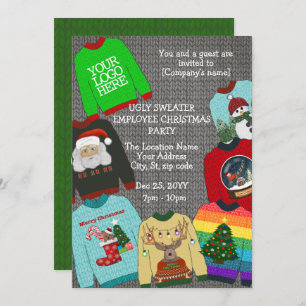 Invitation Amusants Ajouter Logo Sweat Vilain Entreprise Fête