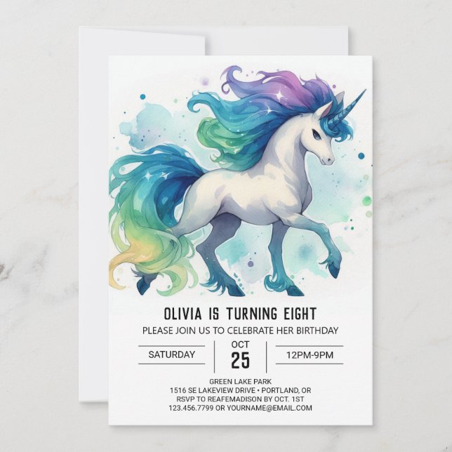 Invitation Amusants Cheval en ligne Anniversaire (Devant)