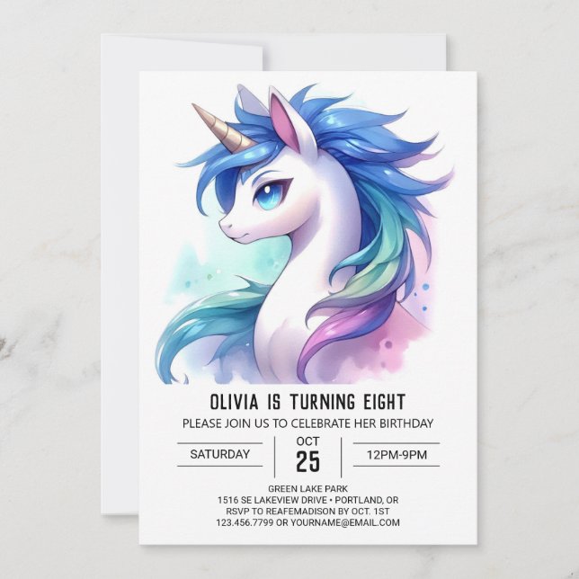Invitation Amusants Cheval Printable Anniversaire (Devant)