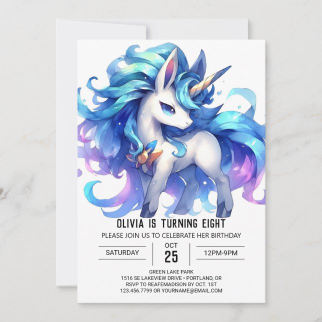 Invitation Amusants Cheval Printable Anniversaire (Devant)