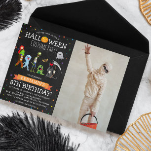 Invitation Amusants Costume d'Halloween Enfants Anniversaire 