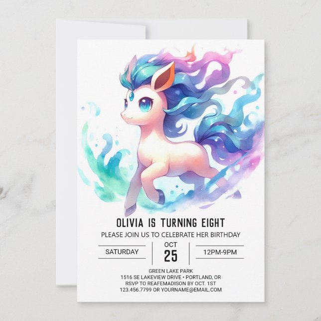 Invitation Amusants Enfants Cheval Anniversaire (Devant)