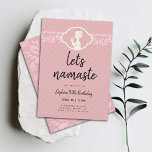 Invitation Amusants Lets Namaste Femmes 30ème anniversaire Te<br><div class="desc">Une sale invitation de trente ans avec une fête de thé. Un drôle de 30e anniversaire modèle d'invitation pour les femmes avec un dessin d'une femme tenant une tasse et le titre "Let's namaste (nom) 30e anniversaire". Un invitation humoristique de 30ème anniversaire pour une femme à son trentième anniversaire célébrant...</div>
