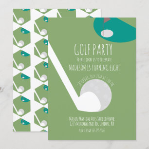 Invitation Amusants Minature Golf Ball Court Anniversaire