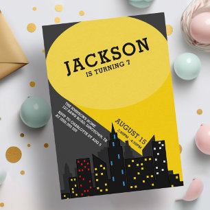 Invitation Amusants modernes Superhero Boys Anniversaire