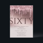 Invitation Amusants Soixante Surprise Parties scintillant ros<br><div class="desc">Fun Sixty Surprise Pink Parties scintillant 60th Birthday Invitation Vos invités sauront que ce sera une fête amusante en regardant cette invitation! Ce design se caractérise par une typographie amusante,  un arrière - plan rose et beaucoup de parties scintillant !</div>