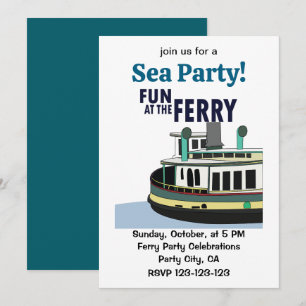 Invitation Amusement À La Fête De Ferry Sea