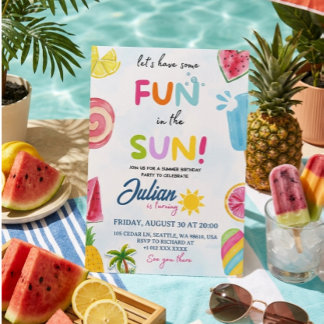 Invitation amusement au soleil