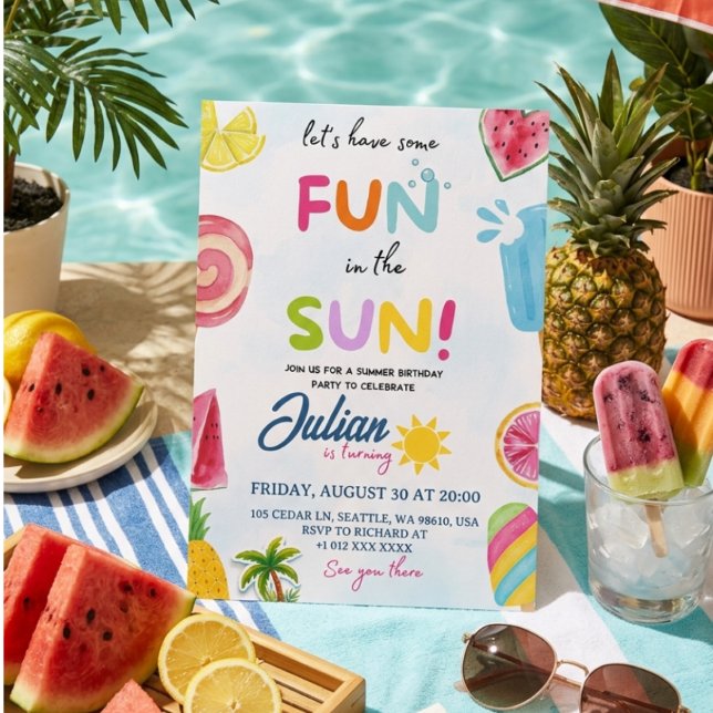 Invitation amusement au soleil (Créateur téléchargé)