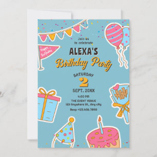 Invitation Amusement de fête d'anniversaire