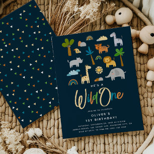 Invitation Amusement de la jungle pour la bête d'anniversaire