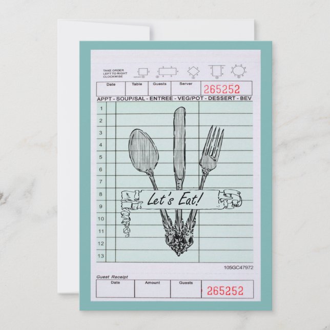 Invitation Amusement et dîner génial (Devant)